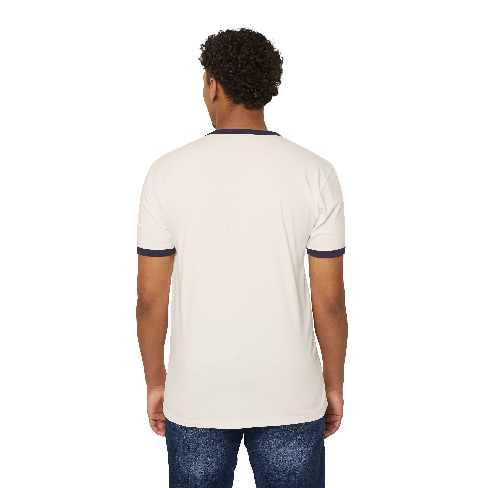 3D Soccer- Unisex Cotton Ringer T-Shirt