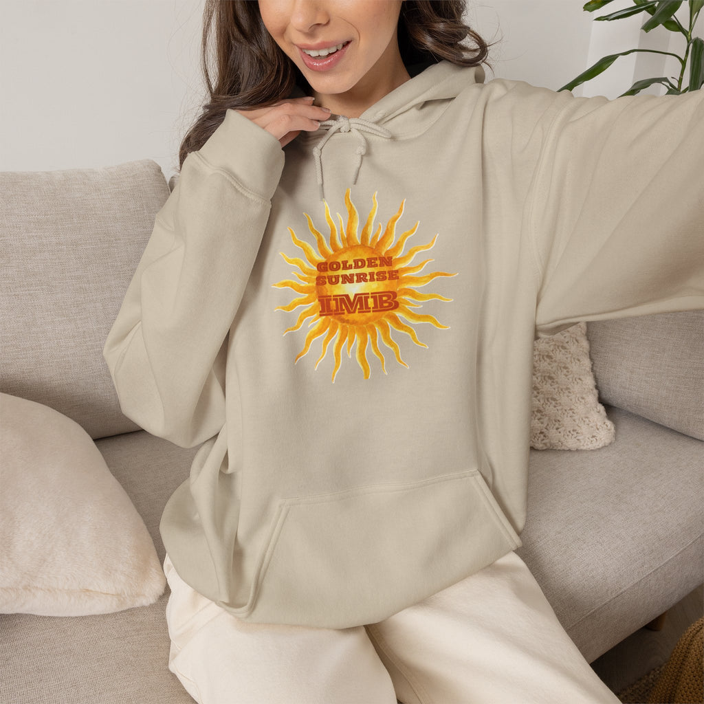 IMB Unisex Hoodie — Artistic Yellow Sun Graphic Pullover