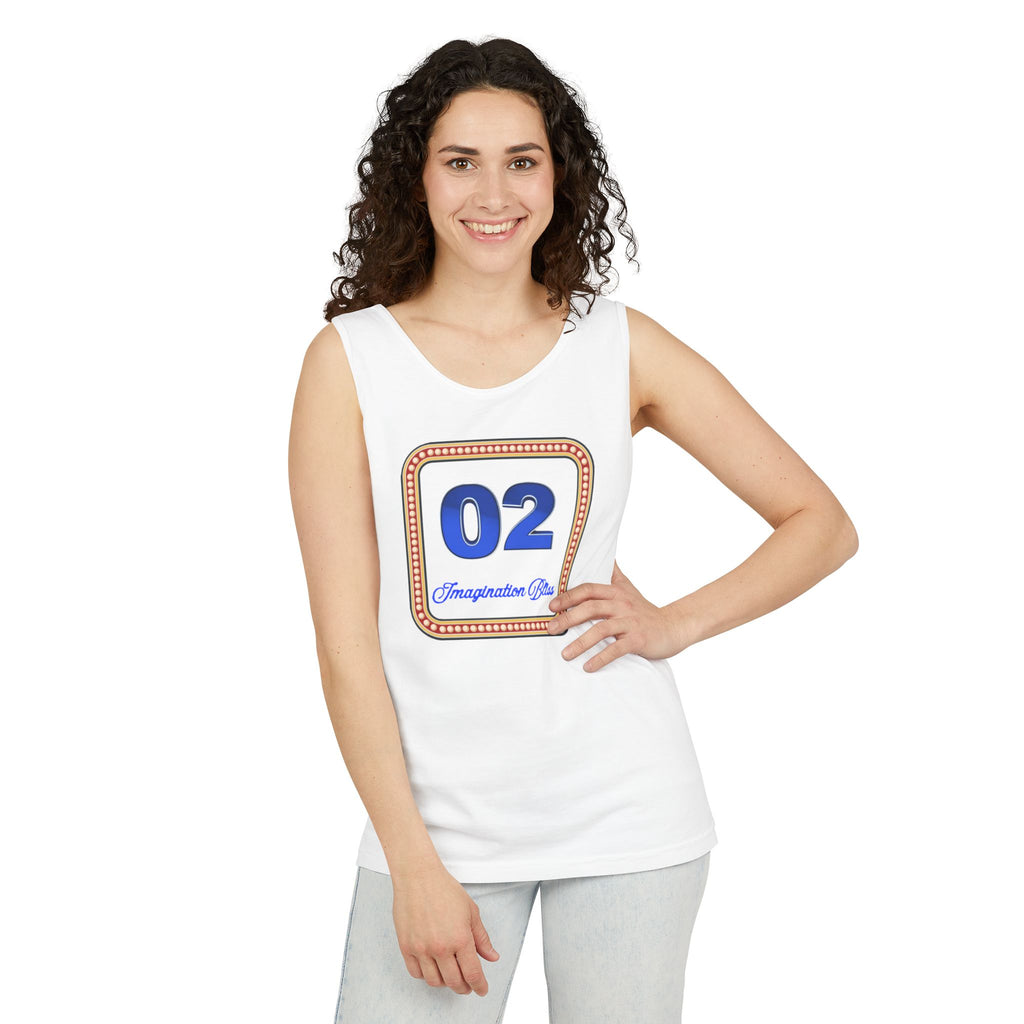 IMB Unisex Decorative Badge Tank Top — 'Imagination Bliss' Graphic