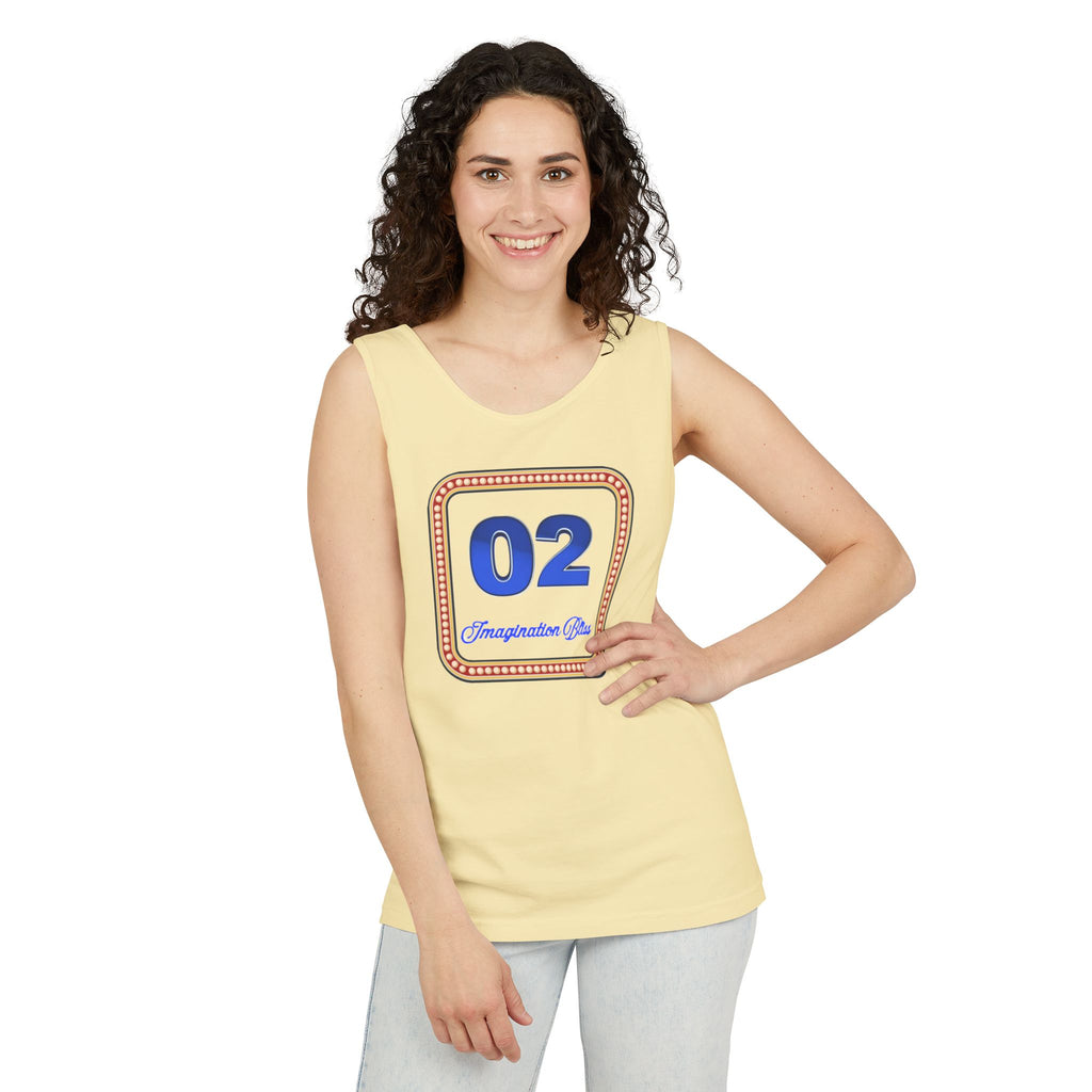 IMB Unisex Decorative Badge Tank Top — 'Imagination Bliss' Graphic