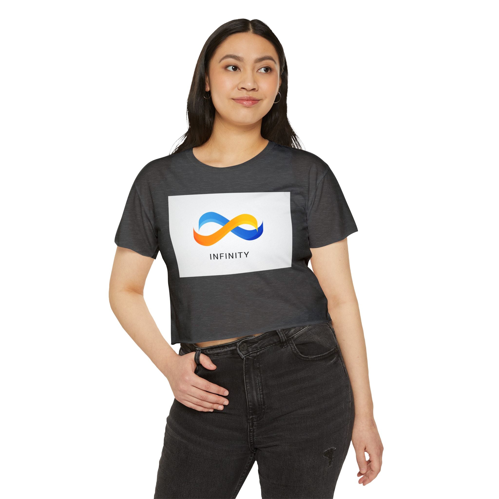 Infinity Symbol Crop Top — Women's Festival Graphic Tee