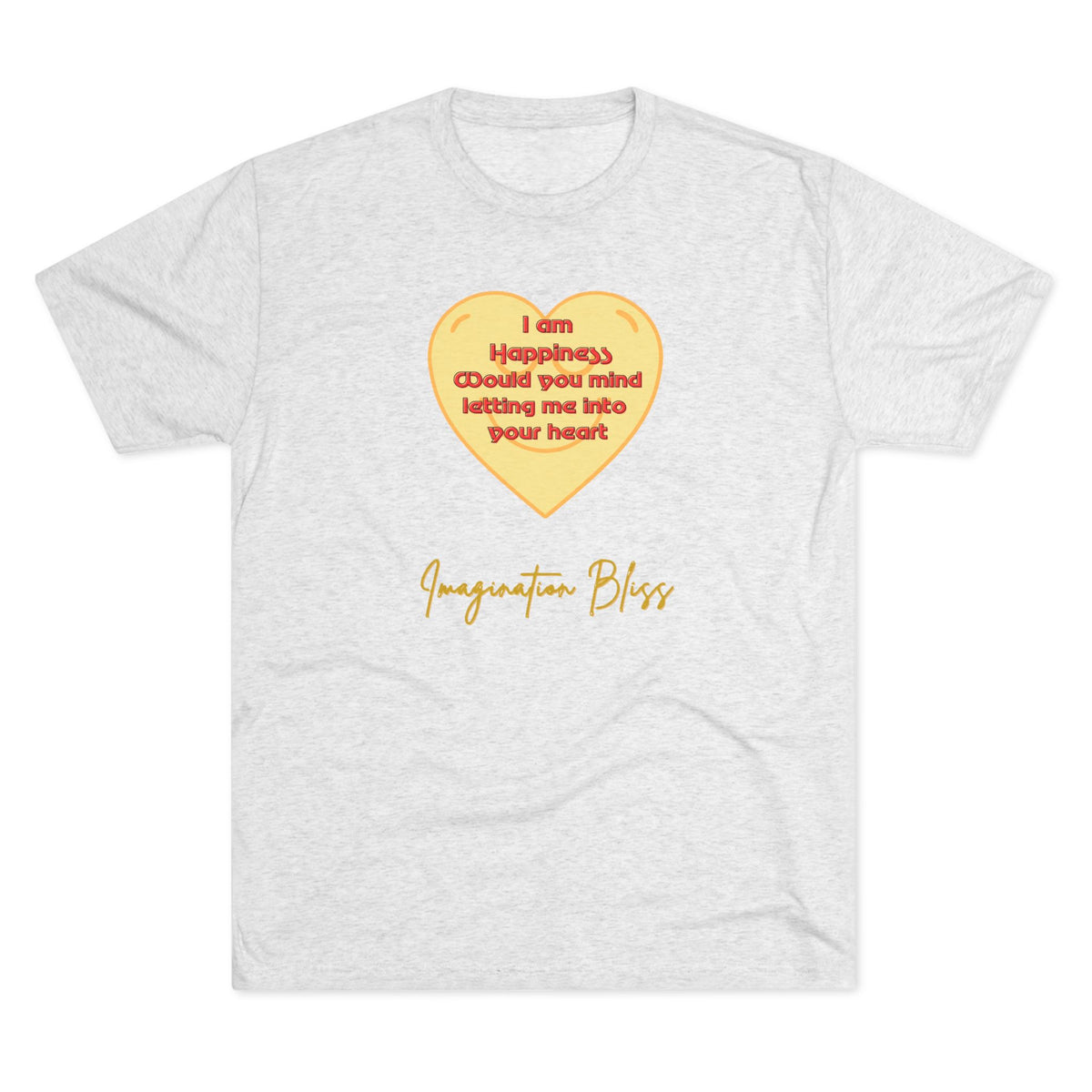 IMB Unisex Heart Affirmation Tee — "I am (happiness)" Inspirational Graphic T-Shirt