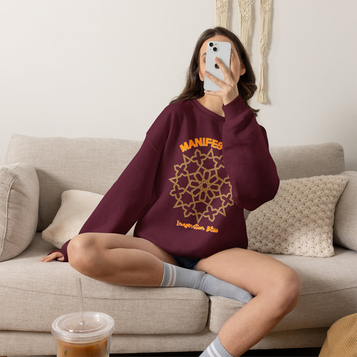 IMB Unisex Crewneck Sweatshirt — Inspirational Vibes Mandala