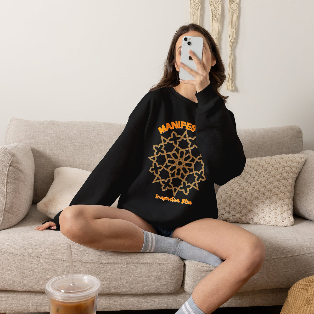 IMB Unisex Crewneck Sweatshirt — Inspirational Vibes Mandala