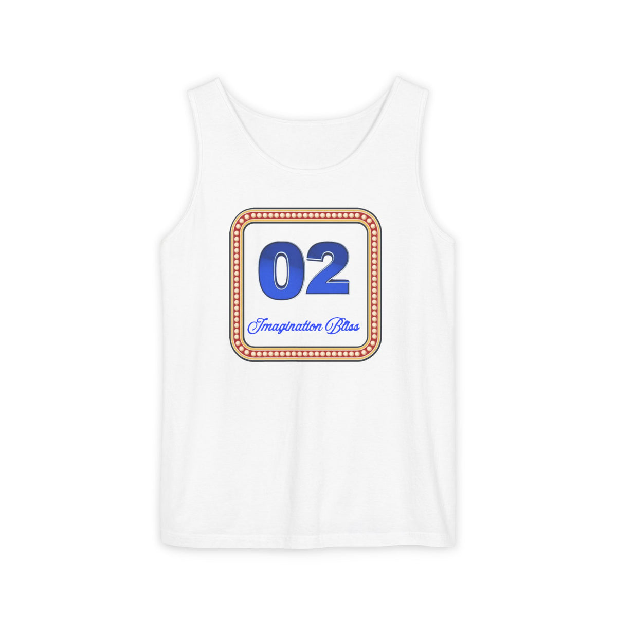 IMB Unisex Decorative Badge Tank Top — 'Imagination Bliss' Graphic