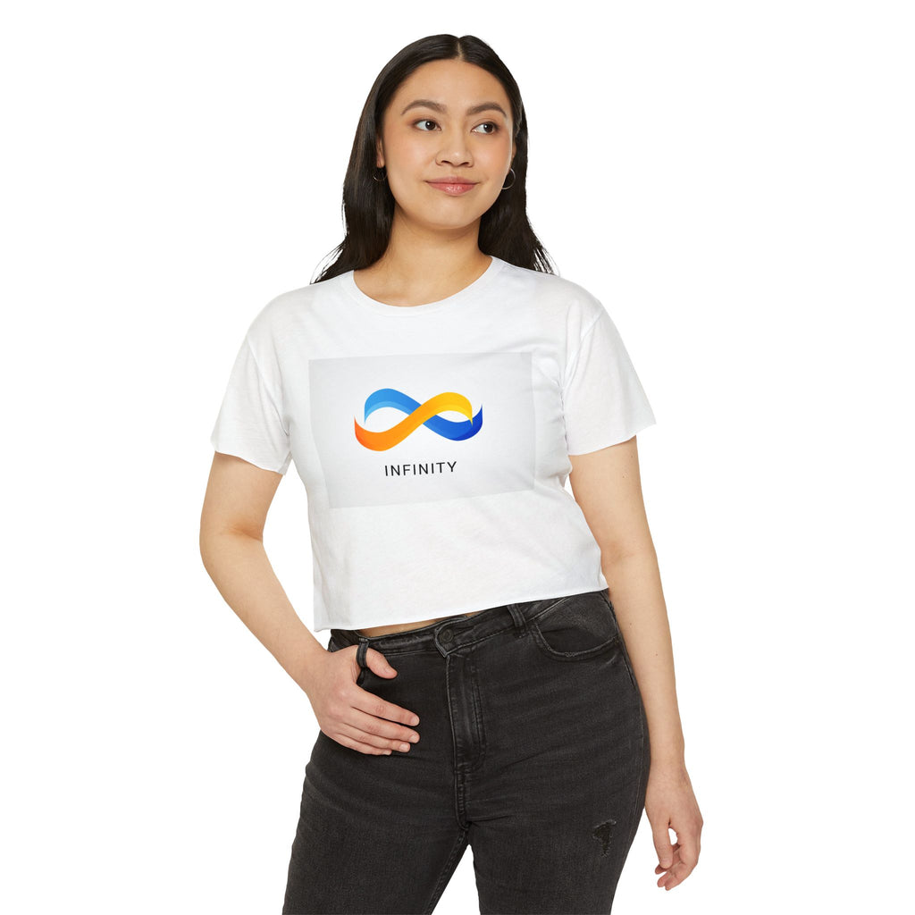 Infinity Symbol Crop Top — Women's Festival Graphic Tee