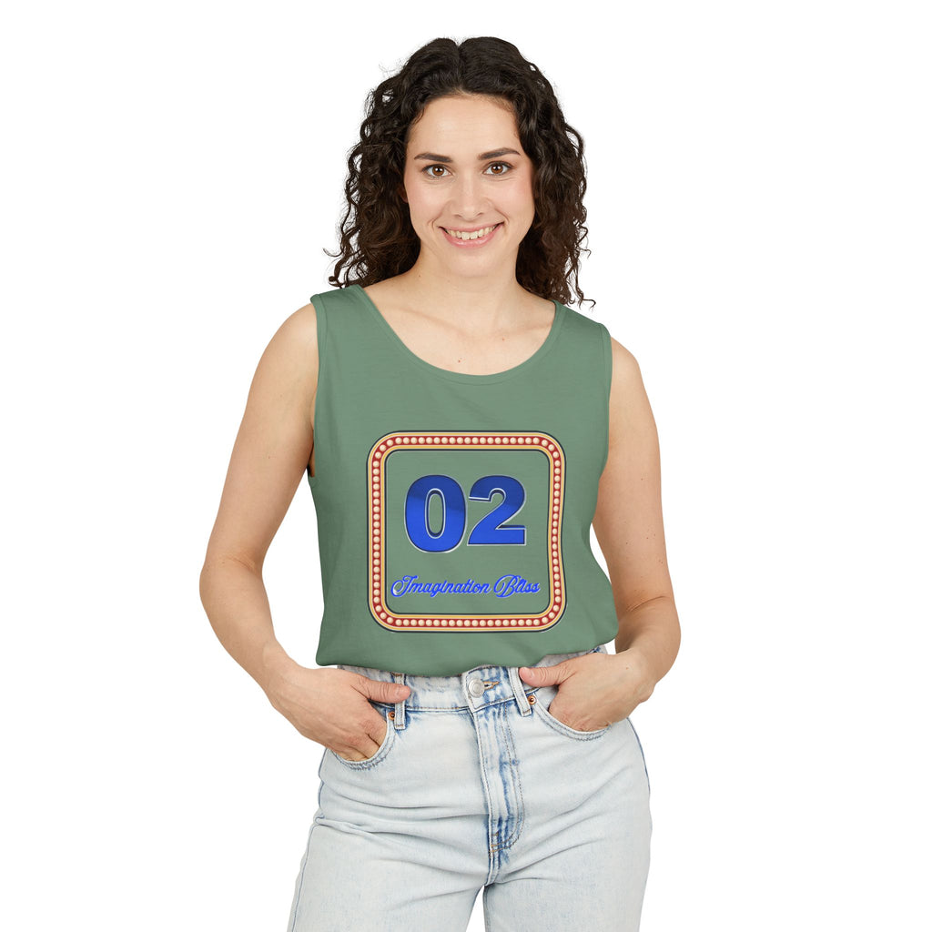 IMB Unisex Decorative Badge Tank Top — 'Imagination Bliss' Graphic