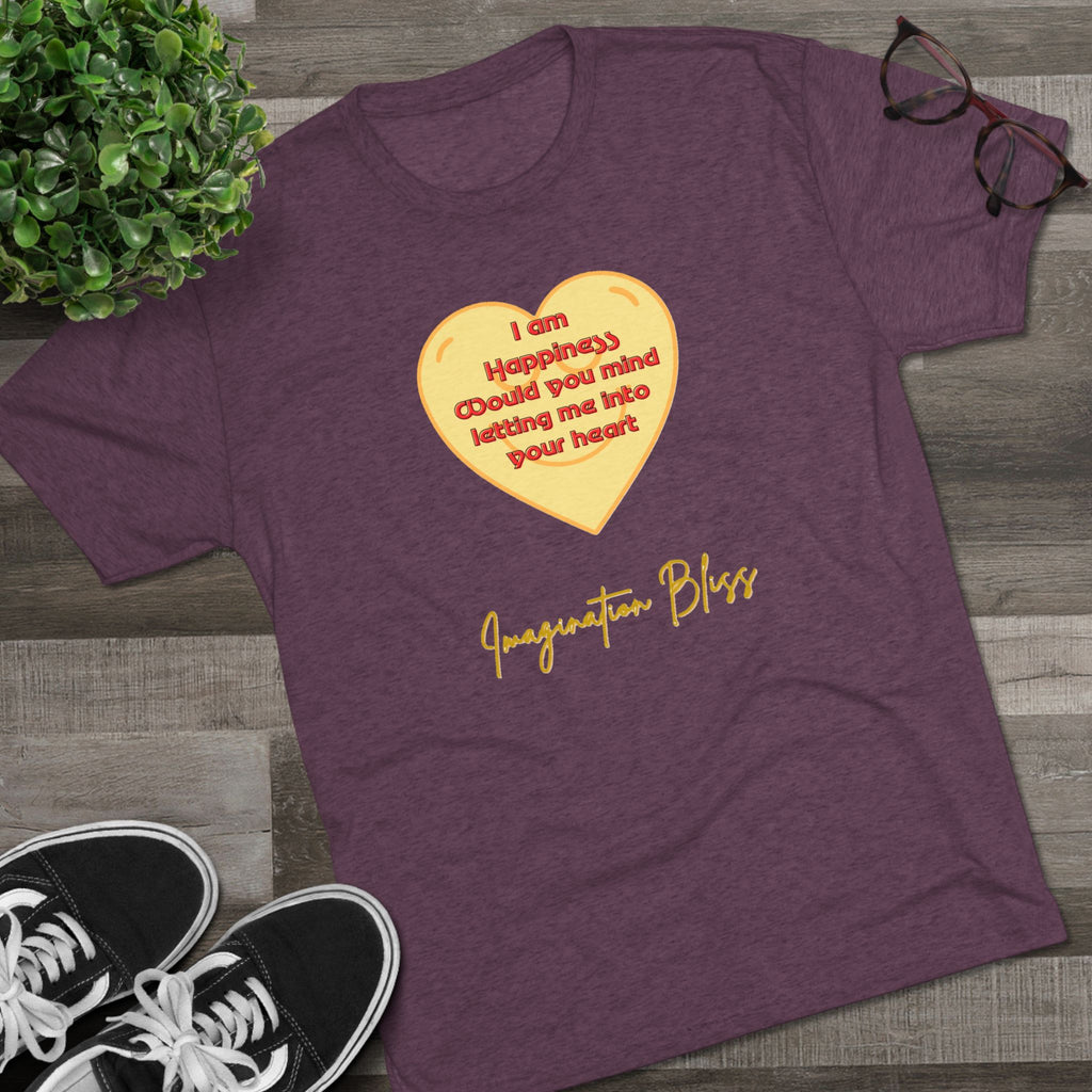 IMB Unisex Heart Affirmation Tee — "I am (happiness)" Inspirational Graphic T-Shirt