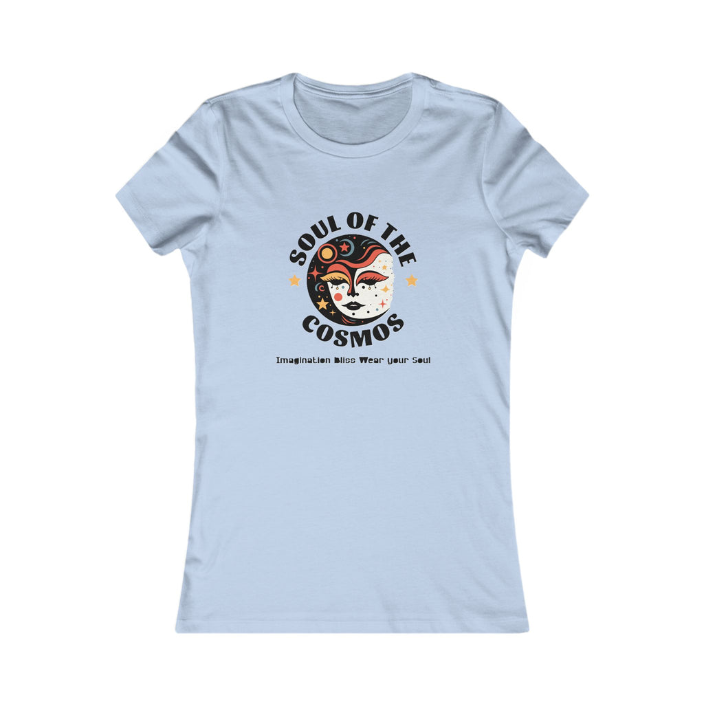 Soul of the Cosmos Women's Tee — Vintage Celestial Face Graphic Shirt